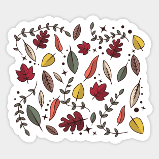 Autumn leaves pattern Sticker